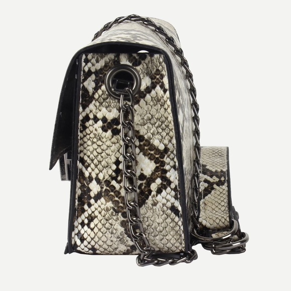 Snakeskin print Vegan Leather Small Crossbody bag - Picture 2 of 6
